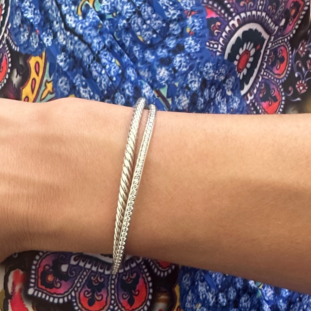 David Yurman Silver Cable Bracelet